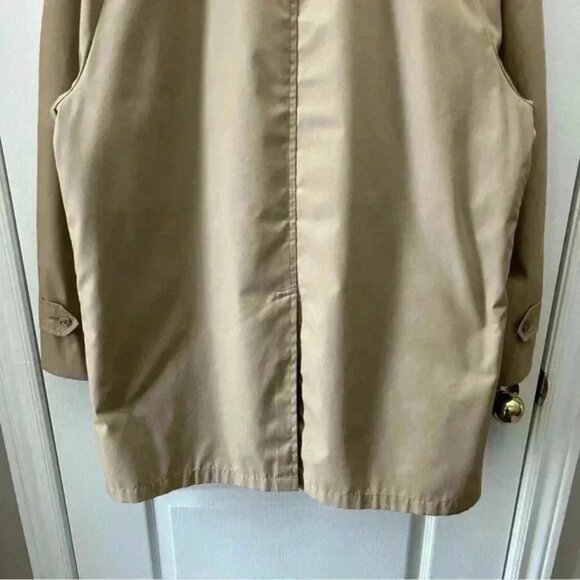 Vintage London Fog Maincoats Trench Coat Insulated Rain Topper Tan Beige 42Short - Picture 8 of 16